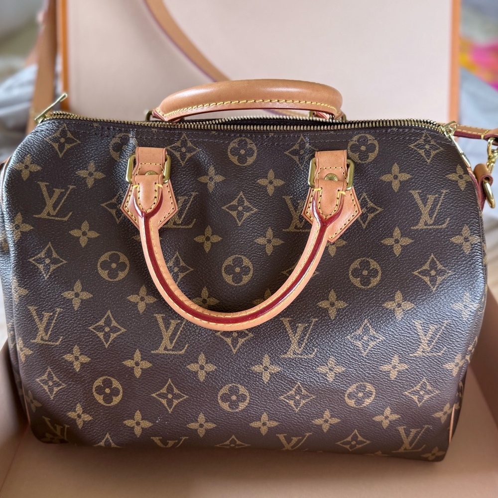 Louis Vuitton Monogram Satchel in Brown and Tan